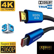 Triline 4K Ultra Hd 3D 60Hz 2160P Altın Kaplama Kablo - 15 Metre