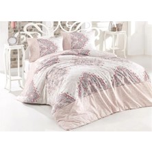 Taç Kristal Çift Kişilik Ranforce Nevresim Takımı Eliz Somon