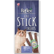 Reflex Cat Stick Tavşanlı Tahılsız Kedi Ödül Çubuğu (1 Adet - 5 gr 3'lü) - 10 Adet