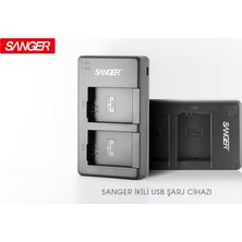 Sanger Canon Lp-E5 Batarya Uyumlu 2'li USB Şarj Cihazı