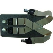 Kemer Sepeti Bej Renkli Dört Klipsli Pantolon Askısı