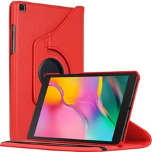 Microsonic Samsung Galaxy Tab A 8" 2019 T290 Kılıf 360 Rotating Stand Deri Kırmızı