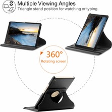 Microsonic Samsung Galaxy Tab A 8" 2019 T290 Kılıf 360 Rotating Stand Deri Kırmızı