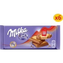 Milka Petit Lu Tablet Çikolata 87 gr - 6 Adet