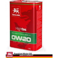 Wolver Hightec 0W-20 4 Litre Motor Yağı ( Üretim Yılı: 2021 )