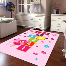 Resmiro Kaymaz Taban Yıkanabilir Oyun Desenli Dijital Baskılı Halı RSP128