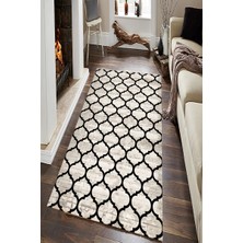 Resmiro Kaymaz Taban Yıkanabilir Oval Geometrik Desenli Dijital Baskılı Halı RSP1463