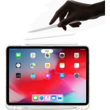 Coverzone Apple iPad Pro 12.9" Kılıf Kalem Yuvalı Silikon TPU Şeffaf