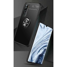 Case 4U Xiaomi Mi Note 10 Kılıf Autofocus Shockprof Ravel Yüzüklü Standlı Slikon Kapak Lacivert