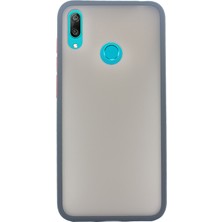 Case 4U Huawei Y7 2019 Kılıf Mat Yüzey Defence Silikon Fri Arka Kapak Siyah