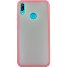 Case 4U Huawei Y7 2019 Kılıf Mat Yüzey Defence Silikon Fri Arka Kapak Kırmızı