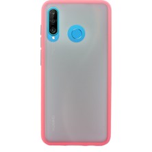 Case 4U Huawei P30 Lite Kılıf Mat Yüzey Defence Silikon Fri Arka Kapak Kırmızı