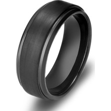 Chavin Erkek Mat Siyah Fırçalanmış Tungsten Yüzük Dm75 28