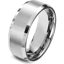 Chavin Orta Kısmı Mat Çelik Unisex Yüzük CD76