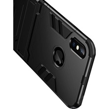 Microcase Apple iPhone X/XS Alfa Serisi Armor Standlı Perfect Koruma Kılıf - Siyah