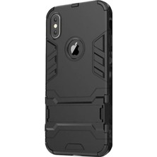 Microcase Apple iPhone XS Max Alfa Serisi Armor Standlı Perfect Koruma Kılıf - Siyah