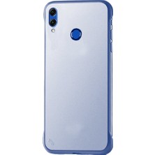 Microcase Huawei Honor 8X MAX Frameless Serisi Sert Rubber Kılıf - Mavi