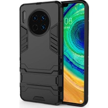 Microcase Huawei Mate 30 Alfa Serisi Armor Standlı Perfect Koruma Kılıf - Siyah