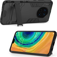 Microcase Huawei Mate 30 Alfa Serisi Armor Standlı Perfect Koruma Kılıf - Siyah