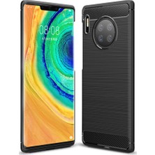 Microcase Huawei Mate 30 Pro Brushed Carbon Fiber Silikon Kılıf - Siyah