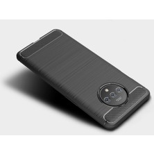 Microcase OnePlus 7T Brushed Carbon Fiber Silikon Kılıf - Siyah