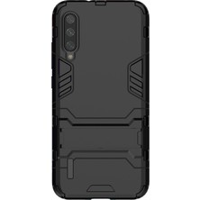 Microcase Xiaomi Mi 9 Lite Alfa Serisi Armor Standlı Perfect Koruma Kılıf - Siyah