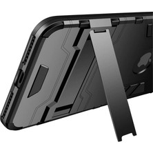 Microcase Xiaomi Redmi 8 Alfa Serisi Armor Standlı Perfect Koruma Kılıf - Siyah