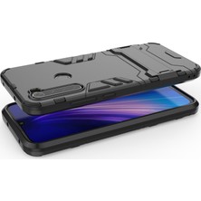 Microcase Xiaomi Redmi Note 8 Alfa Serisi Armor Standlı Perfect Koruma Kılıf - Siyah