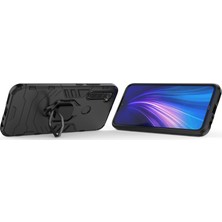 Microcase Xiaomi Redmi Note 8 Yüzük Standlı Armor Kılıf - Siyah