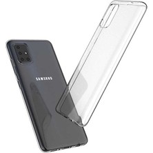 Tekno Grup Samsung Galaxy A71 Kılıf Darbe Emici Süper Silikon Kılıf + Tam Kaplayan 6D Nano Ekran Koruyucu Şeffaf