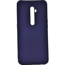 Tekno Grup Oppo Reno 2Z Kılıf Mat Premium Silikon Kılıf + Tam Kaplayan 6D Nano Ekran Koruyucu Lacivert