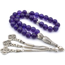 Murty99 Hakiki Doğal Ametist Tesbih 1. Kalite Doğal Taş 003