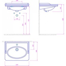 Kale Artdeco Etajerli Lavabo 65 cm