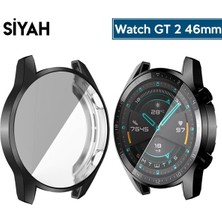 Ally Huawei Watch GT 2 46 mm 360 Koruma Ultra İnce Silikon Kılıf AL-31650 - Siyah