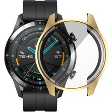 Ally Huawei Watch GT 2 46 mm 360 Koruma Ultra İnce Silikon Kılıf AL-31650 - Gold