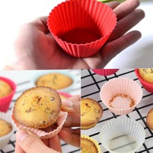 Bimbambom  Yapışmaz Renkli Silikon Muffin Mini Kek Kalıbı 12'li