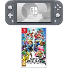 Nintendo Switch Lite Konsol Gri + Super Smash Bros Ultimate Switch Oyun