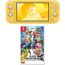 Nintendo Switch Lite Konsol Sarı+ Super Smash Bros Ultimate Switch Oyun