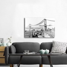 Tablosan Manhattan Köprüsü Yapım Aşaması Kanvas Tablo