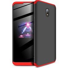 Microsonic Xiaomi Redmi 8A Kılıf Double Dip 360 Protective Siyah - Kırmızı