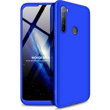 Microsonic Xiaomi Redmi Note 8 Kılıf Double Dip 360 Protective Mavi