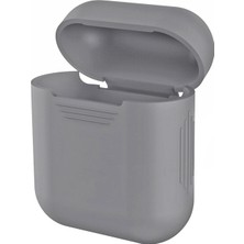 Microsonic Apple AirPods 1. Nesil/2. Nesil Mat Silikon Kılıf Gri