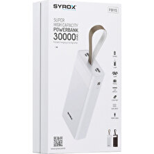 Syrox PB-115 30.000 Taşınabilir Şarj Aleti - Beyaz