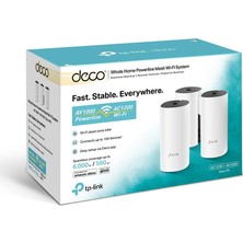 TP-LINK Deco P9 AV1000 & AC1200 Mbps Mesh Tüm Ev 3'lü  Powerline & Wifi Sistemi