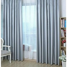 Caserta Home Pilesiz Blackout Karartma Güneşlik Perde V1 Gümüş 100 x 150 cm