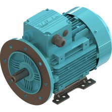 Elk 0.18 kw 1/4 Hp 1000 D/d-B35 (2EL071M6B) 380 400 Volt Trifaze Ie2 B35 Ayaklı Flanşlı Elektrik Motoru