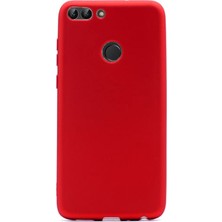 Case Street Huawei P Smart Kılıf Premier Silikon Kılıf + Nano + Kalem Kırmızı