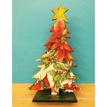 Markakanvas Dekoratif Yılbaşı Çam Ağacı Renkli Noel Süsü El İşçiliği ile Özel Tasarım