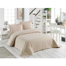 Örtüm Ivy Cappuccino Çift Kişilik Microfiber Kapitone Yatak Örtüsü