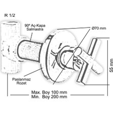 Topsan Ankastre Stop Vana Pprc 20 mm Aç-Kapa